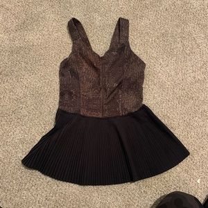 lululemon pleated peplum city workout tank top